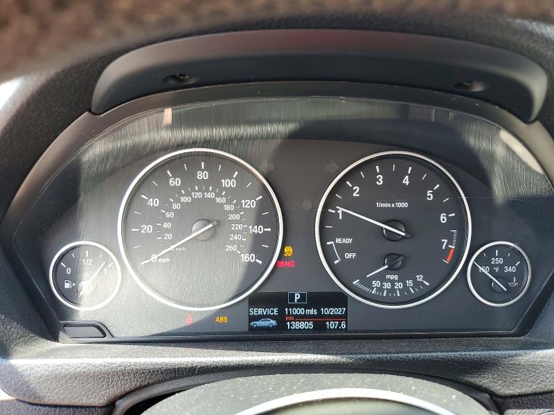 2013 BMW 3er VIN WBA3B1C55DK128777 COPART salvage auction — FRONT END, Nc - Salvage Certificate Of Title, sold $275 on 2026-07-28 (photo 9)