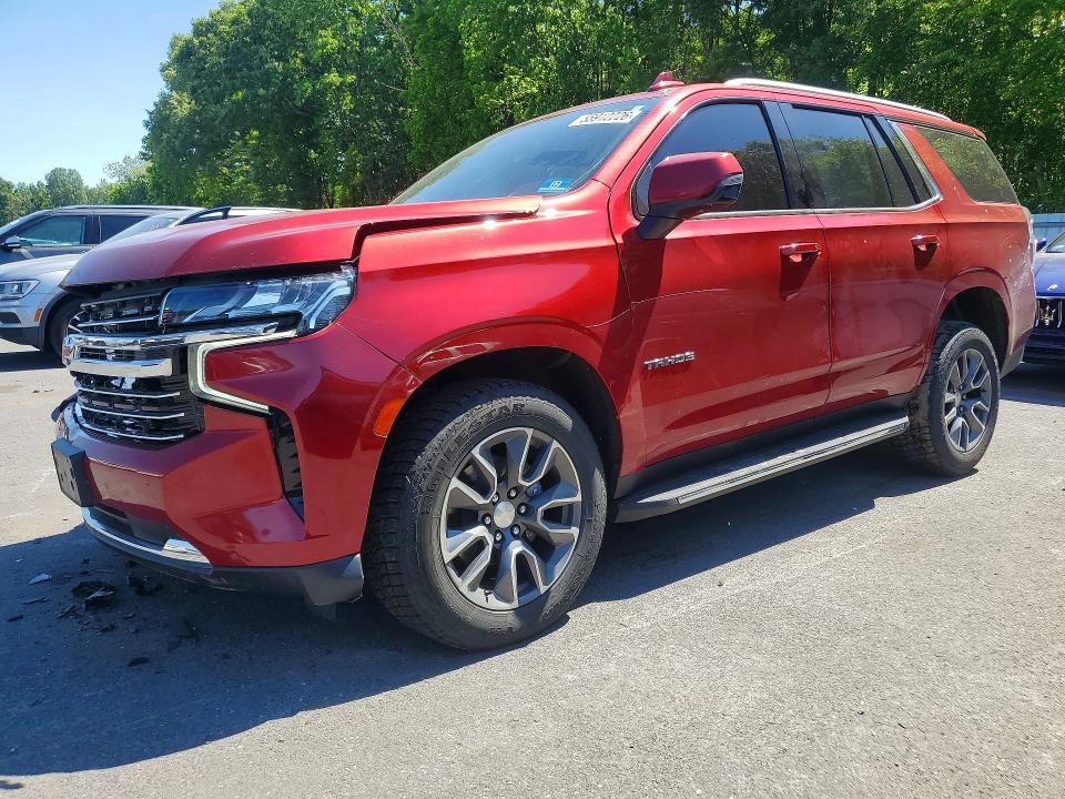 2021 Chevrolet Tahoe VIN 1GNSKNKD1MR184082 COPART salvage auction — FRONT END, NJ - CERT OF TITLE-SALVAGE, sold $14,100 on 2026-07-30 (photo 1)