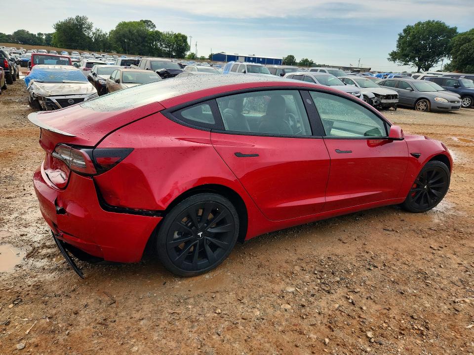 2022 Tesla Model 3 VIN 5YJ3E1EB3NF186060 COPART salvage auction — REAR END, Al - Cert Of Title-Salvage Title, sold $5,600 on 2026-07-08 (photo 3)