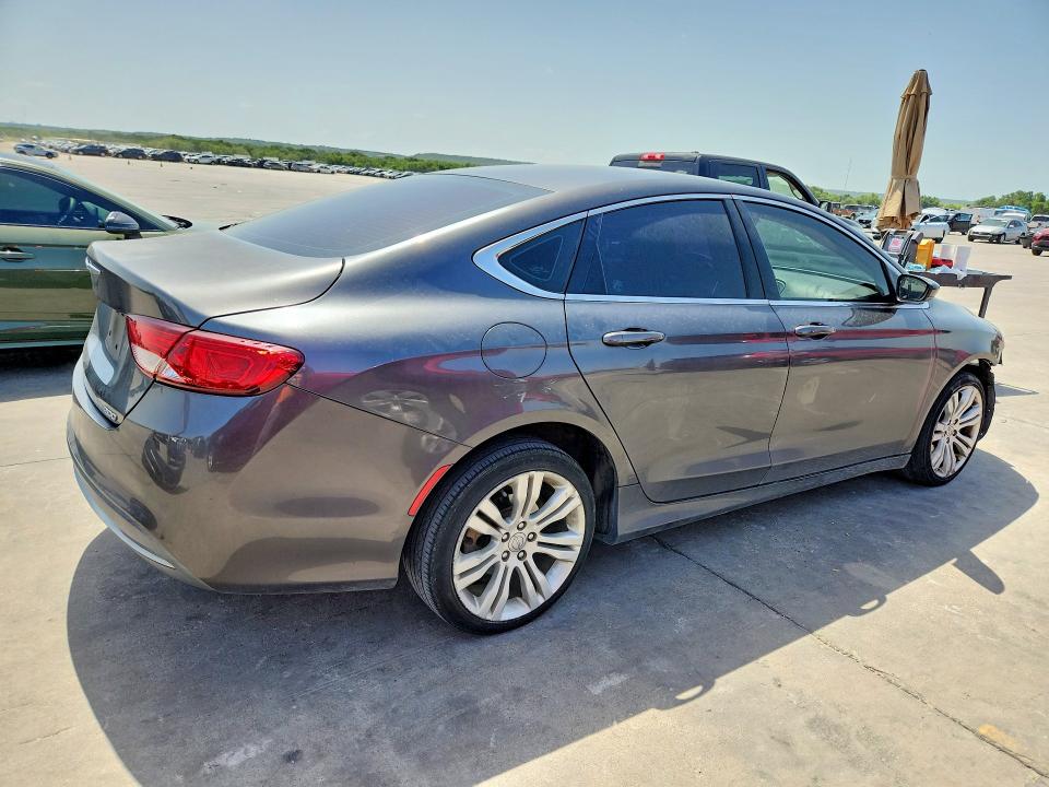 2015 Chrysler 200 VIN 1C3CCCAB8FN639118 COPART salvage auction — FRONT END, Tx - Salvage Vehicle Title, sold $925 on 2026-07-09 (photo 3)