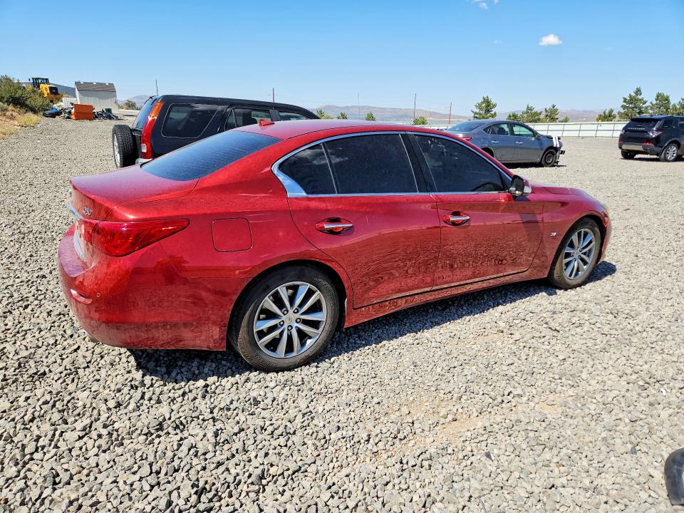 2014 Infiniti Q50 VIN JN1BV7AP5EM675974 COPART salvage auction — FRONT END, Nv - Salvage Title, sold $3,050 on 2026-07-02 (photo 3)