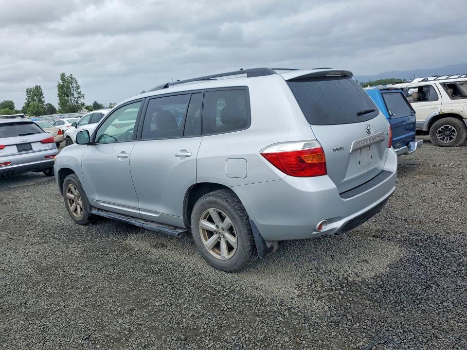 2008 Toyota Highlander VIN JTEES41A782013841 COPART salvage auction — FRONT END, Or - Certificate Of Title, sold $3,700 on 2026-07-07 (photo 2)
