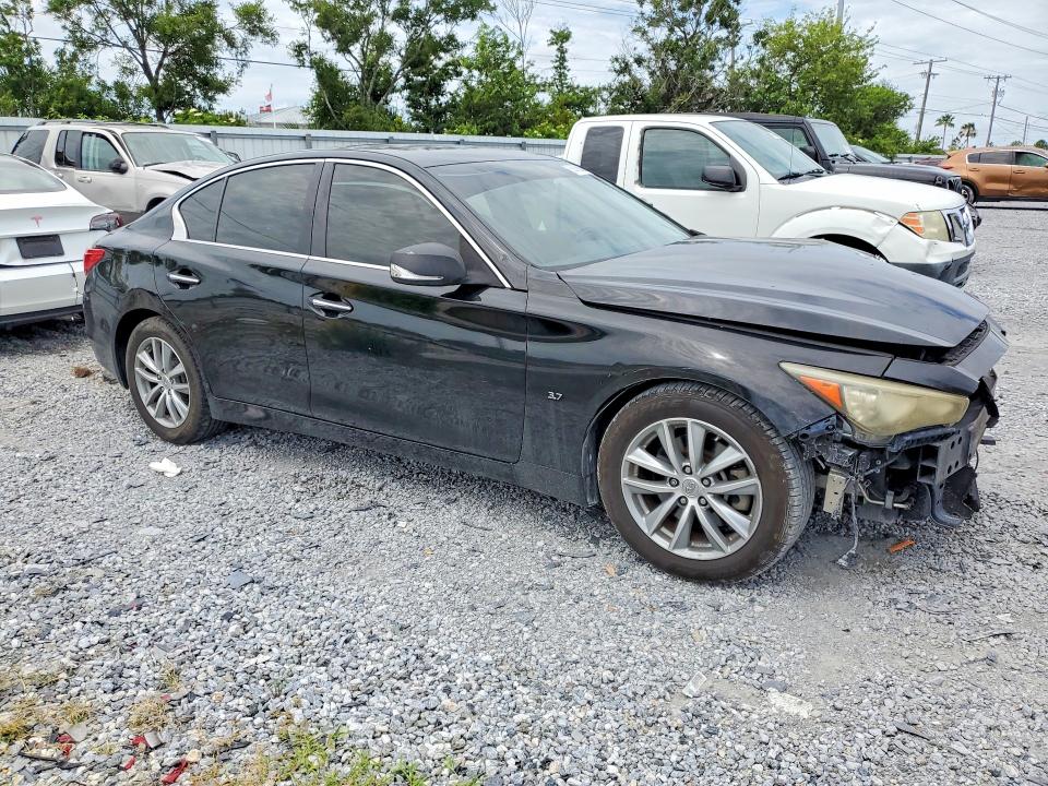 2014 Infiniti Q50 VIN JN1BV7AP1EM682467 COPART salvage auction — FRONT END, Fl - Cert Of Title Slvg Rebuildable, sold $750 on 2026-07-31 (photo 4)
