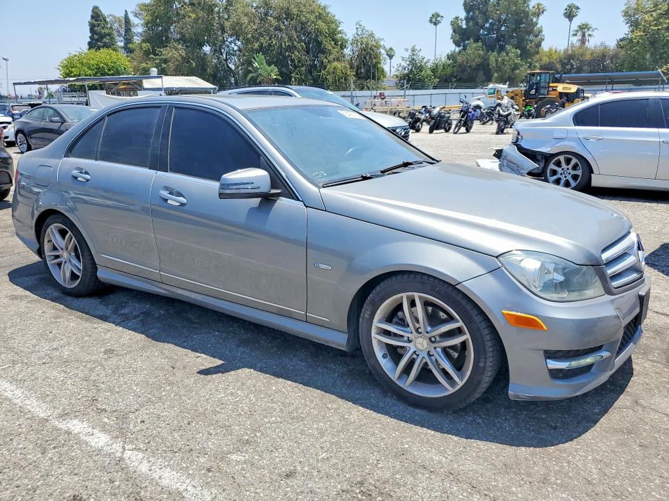 2012 Mercedes-benz C-klasse VIN WDDGF4HB1CR216486 COPART salvage auction — SIDE, Ca - Salvage Certificate, sold $750 on 2026-07-21 (photo 4)