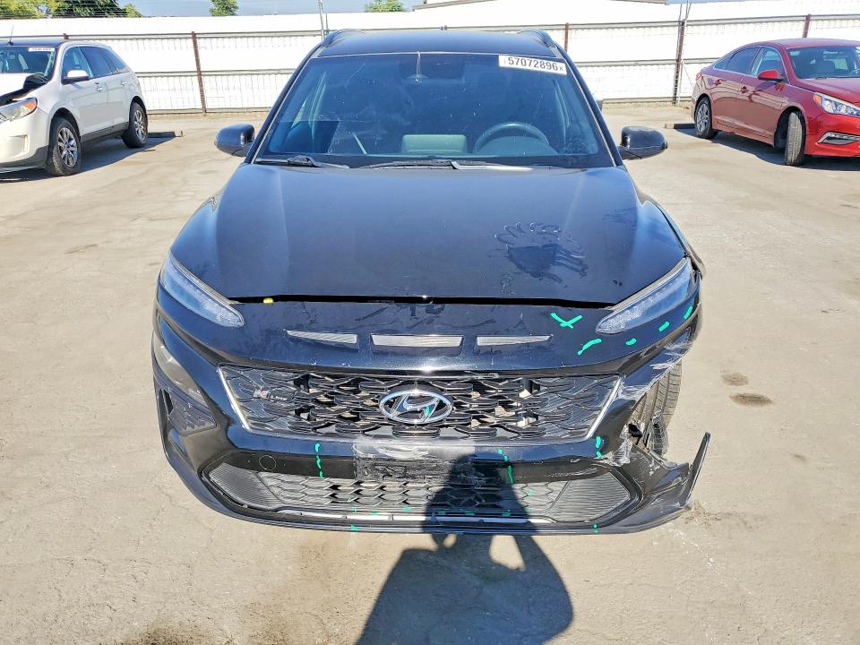 2022 Hyundai Kona VIN KM8K33A39NU870707 COPART salvage auction — FRONT END, Ca - Salvage Certificate, sold $4,450 on 2026-07-06 (photo 5)