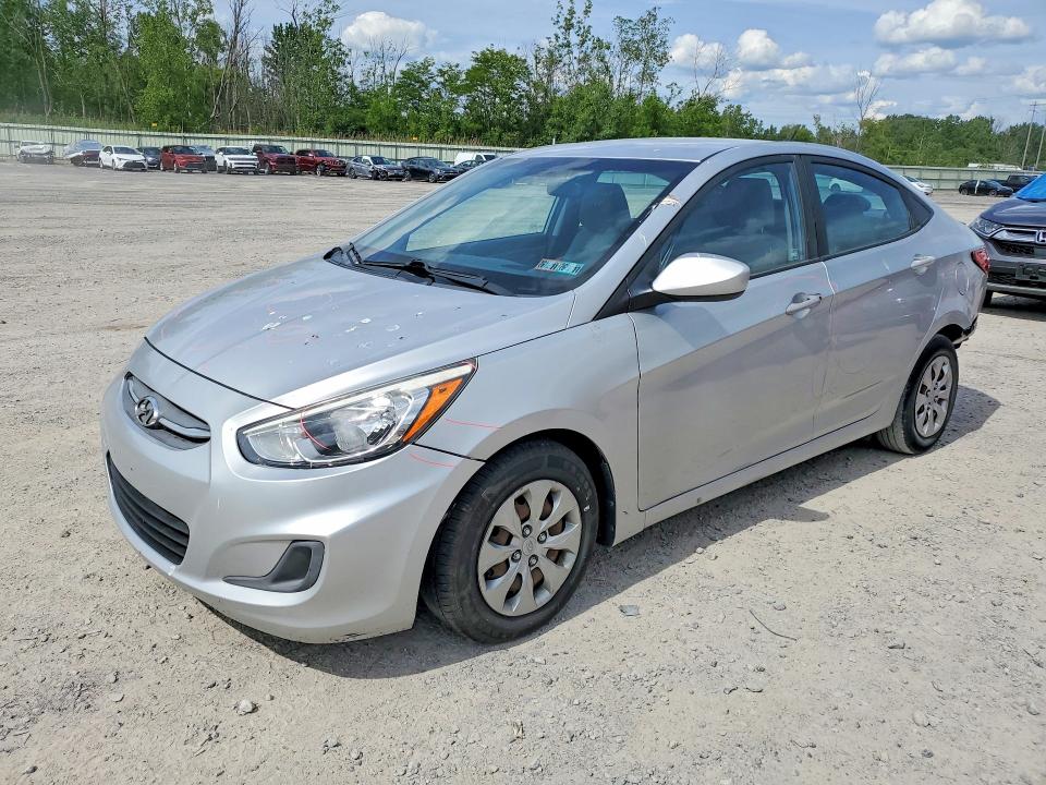 2016 Hyundai Accent VIN KMHCT4AE3GU122355 COPART salvage auction — REAR END, Pa - Certificate Of Salvage, sold $925 on 2026-07-06 (photo 1)
