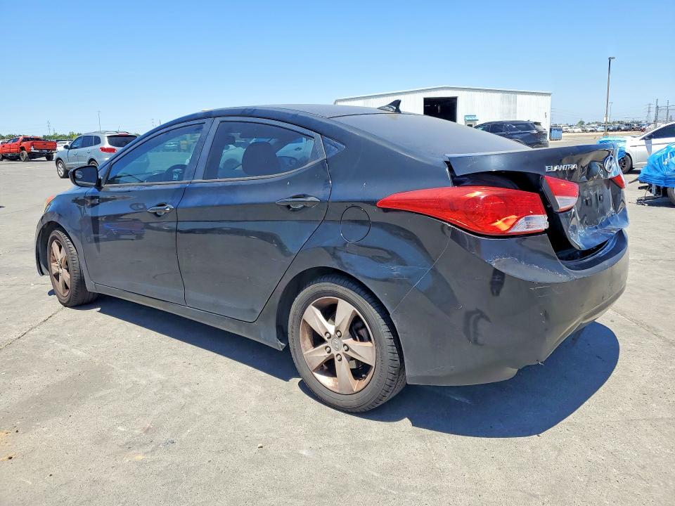 2012 Hyundai Elantra VIN KMHDH4AE1CU391972 COPART salvage auction — REAR END, Ca - Salvage Certificate, sold $975 on 2026-07-13 (photo 2)