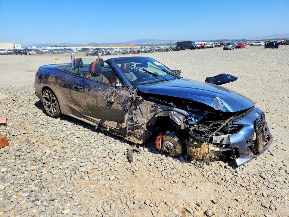 2025 BMW M440i VIN WBA73DB02SCU00148 COPART salvage auction — FRONT END, Ca - Salvage Certificate, sold $14,600 on 2026-07-09 (photo 4)