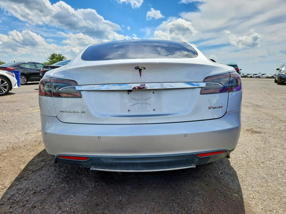 2015 Tesla Model s VIN 5YJSA1H22FFP69885 COPART salvage auction — FRONT END, Pa - Certificate Of Salvage, sold $4,100 on 2026-07-17 (photo 6)