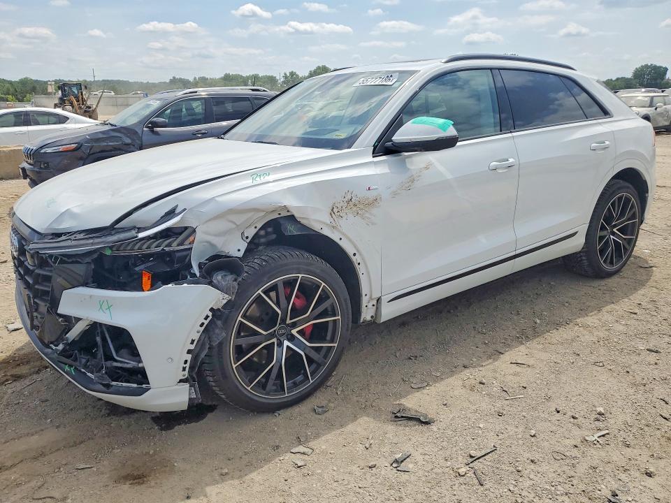 2019 Audi Q8 VIN WA1FVAF15KD039822 COPART salvage auction — FRONT END, Mo - Salvage Certificate Of Title, sold $16,400 on 2026-07-14 (photo 1)