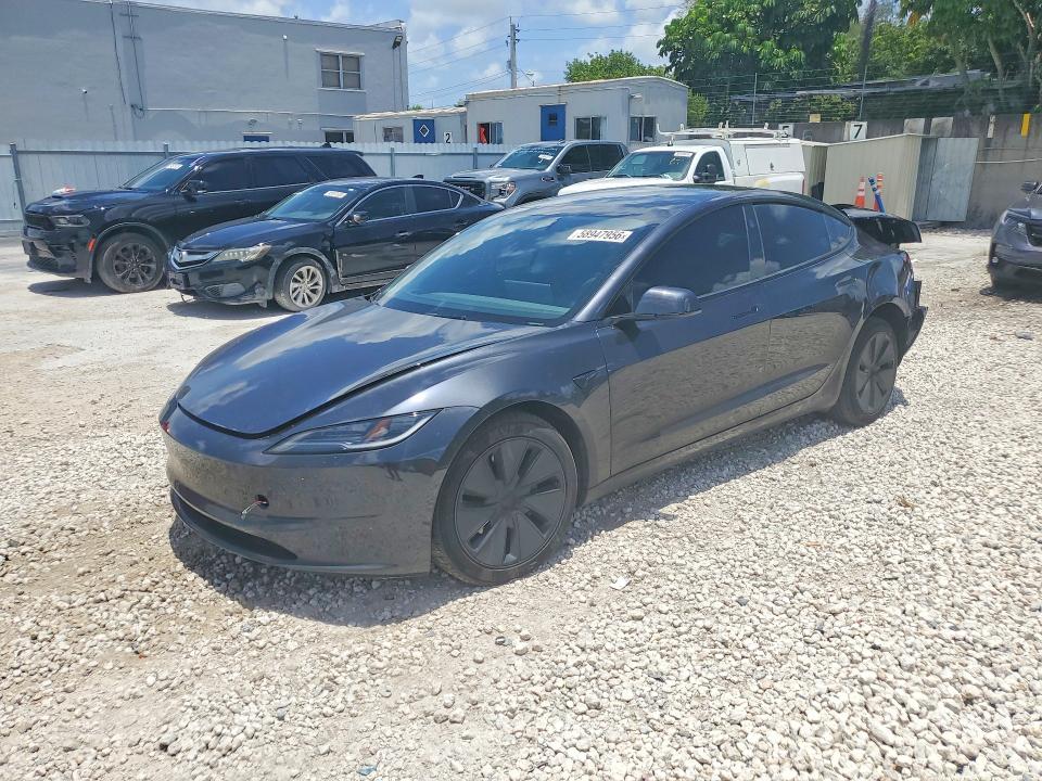 2025 Tesla Model 3 VIN 5YJ3E1EA4SF902306 COPART salvage auction — REAR END, Fl - Cert Of Title Slvg Rebuildable, sold $12,000 on 2026-08-18 (photo 1)