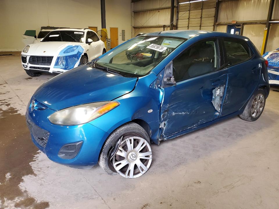 2012 Mazda 2 VIN JM1DE1KZ4C0140948 COPART salvage auction — FRONT END, Pa - Certificate Of Salvage, sold $925 on 2026-07-08 (photo 1)