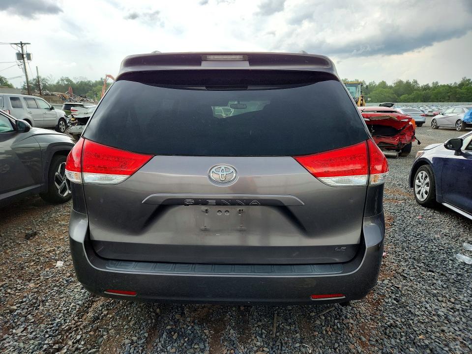 2011 Toyota Sienna VIN 5TDKK3DC4BS169978 COPART salvage auction — FRONT END, Nj - Certificate Of Title, sold $975 on 2026-07-08 (photo 6)