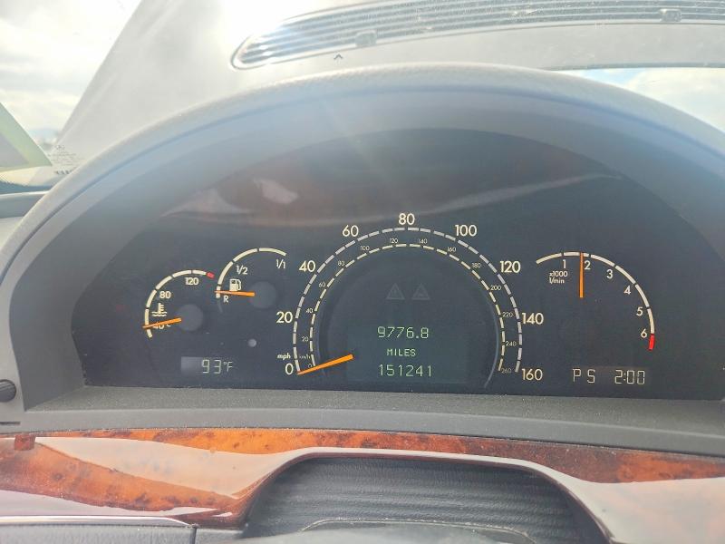 2004 Mercedes-benz S-klasse VIN WDBNG84J54A430060 COPART salvage auction — VANDALISM, Co - Public - Salvage Title, sold $275 on 2026-07-28 (photo 9)