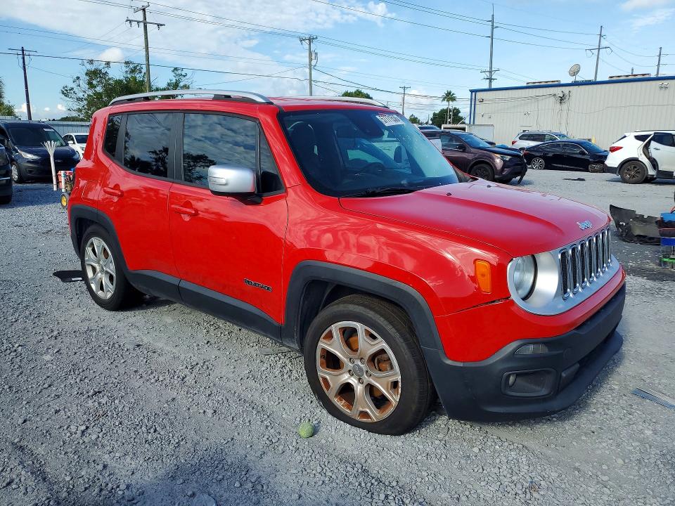 2016 Jeep Renegade VIN ZACCJADT2GPD49850 COPART salvage auction — FRONT END, Fl - Cert Of Title-Rebuilt, sold $1,350 on 2026-07-28 (photo 4)