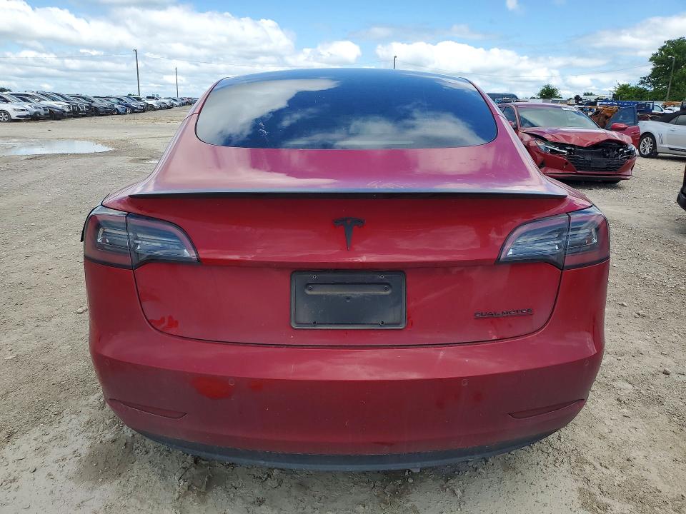 2022 Tesla VIN 5YJ3E1EC1NF343674 COPART salvage auction — FRONT END, Tx - Salvage Vehicle Title, sold $7,600 on 2026-07-22 (photo 6)