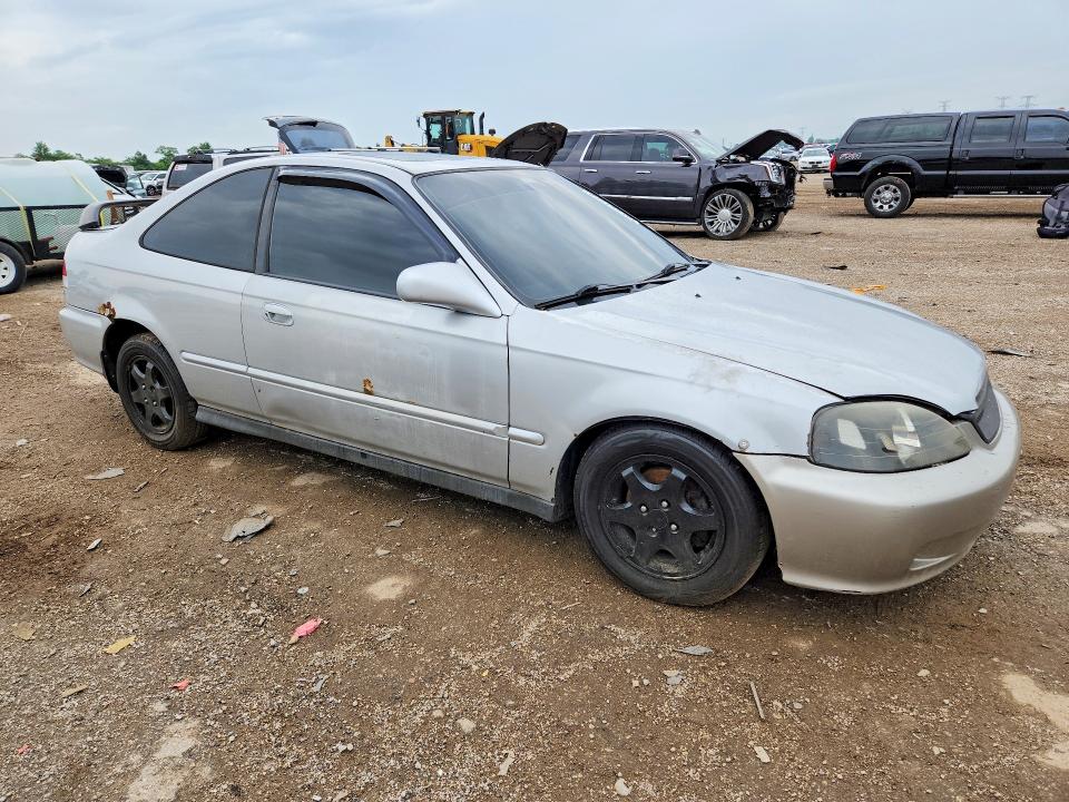 2000 Honda Civic VIN 1HGEJ8141YL047455 COPART salvage auction — REAR END, Il - Salvage Certificate, sold $250 on 2026-07-02 (photo 4)
