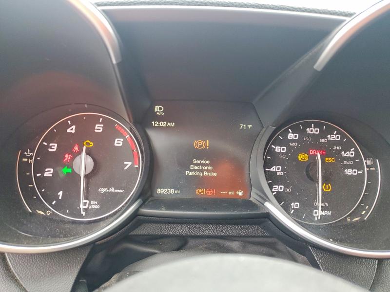 2018 Alfa romeo Giulia VIN ZARFAEBN8J7566273 COPART salvage auction — MECHANICAL, Ga - Certificate Of Title (P), sold $4,800 on 2026-07-08 (photo 9)