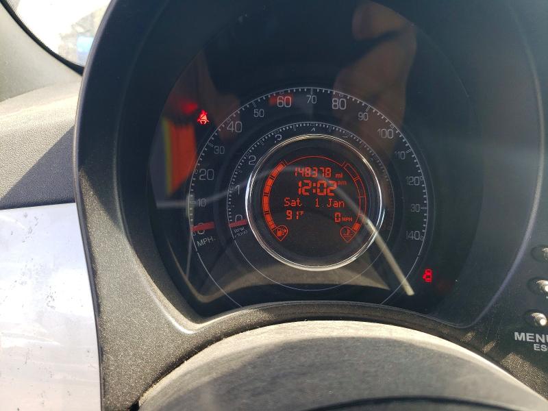 2012 Fiat 500 VIN 3C3CFFBR5CT212253 COPART salvage auction — REAR END, Ca - Salvage Certificate, sold $500 on 2026-08-14 (photo 9)