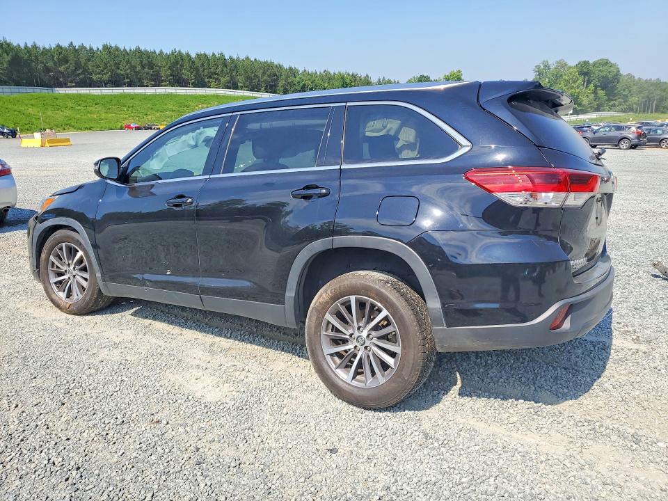 2019 Toyota Highlander VIN 5TDKZRFH7KS315569 COPART salvage auction — FRONT END, Nc - Salvage Certificate Of Title, sold $225 on 2026-07-30 (photo 2)