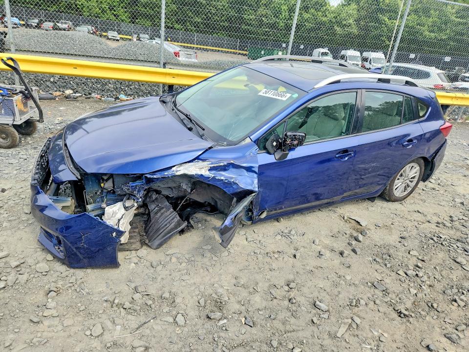 2018 Subaru Impreza VIN 4S3GTAD69J3718625 COPART salvage auction — FRONT END, Md - Cert Of Salvage > 75% Damage, sold $800 on 2026-07-02 (photo 1)