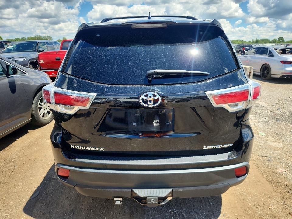 2014 Toyota Highlander VIN 5TDDKRFH5ES060082 COPART salvage auction — FRONT END, Il - Salvage Certificate, sold $6,100 on 2026-07-21 (photo 6)