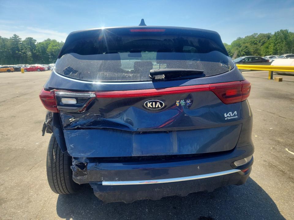 2021 Kia Sportage VIN KNDPMCAC8M7887860 COPART salvage auction — REAR END, Ri - Salvage Certificate Of Title, sold $4,150 on 2026-07-30 (photo 6)