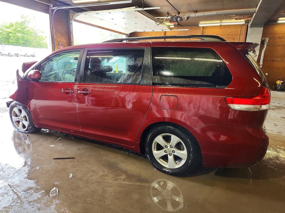 2011 Toyota Sienna VIN 5TDKK3DC6BS018690 COPART salvage auction — FRONT END, Pa - Certificate Of Salvage, sold $700 on 2026-07-09 (photo 2)