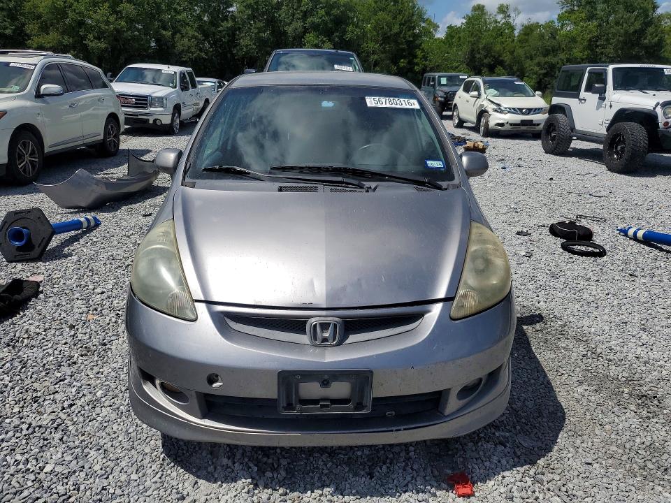 2007 Honda Fit VIN JHMGD38687S016263 COPART salvage auction — REAR END, TX - SALVAGE VEHICLE TITLE, sold $600 on 2026-07-27 (photo 5)