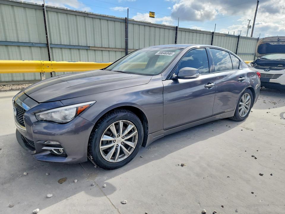 2014 Infiniti Q50 VIN JN1BV7AP8EM677668 COPART salvage auction — SIDE, Tx - Salvage Vehicle Title, sold $900 on 2026-07-24 (photo 1)