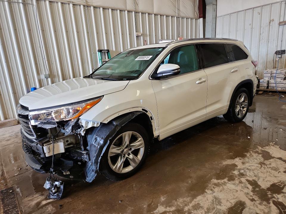 2015 Toyota VIN 5TDDKRFH6FS214641 COPART salvage auction — FRONT END, Wi - Certificate Of Title, sold $9,100 on 2026-07-20 (photo 1)