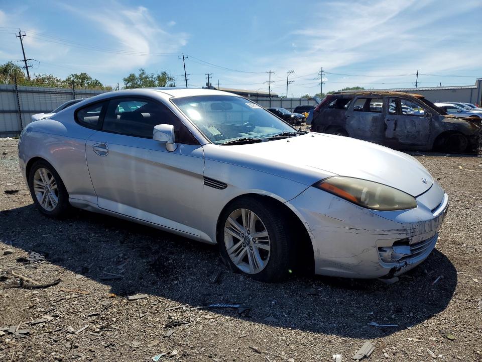 2007 Hyundai Tiburon VIN KMHHM66DX7U248100 COPART salvage auction — FRONT END, Il - Salvage Certificate, sold $325 on 2026-07-29 (photo 4)