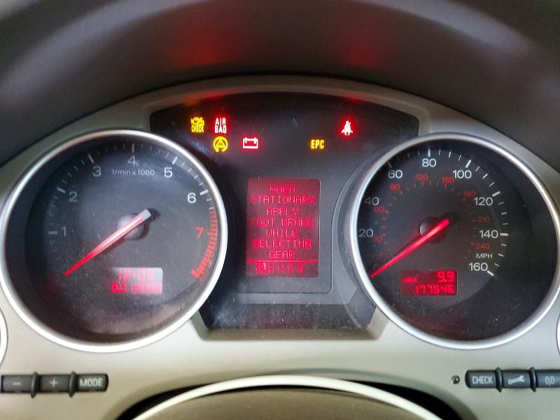 2005 Audi A4 quattro VIN WAUDT48H45K012557 COPART salvage auction — MECHANICAL, Il - Certificate Of Title, sold $350 on 2026-07-27 (photo 9)