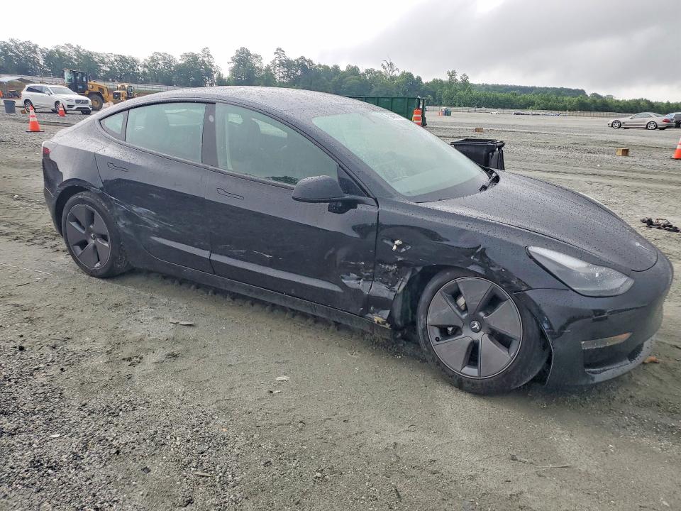 2023 Tesla Model 3 VIN 5YJ3E1EB0PF632233 COPART salvage auction — SIDE, Sc - Cert Of Title-Salvage, sold $10,000 on 2026-07-15 (photo 4)