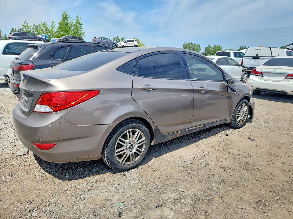 2013 Hyundai Accent VIN KMHCT4AE9DU510394 COPART salvage auction — FRONT END, ON - PERMIT NO BRAND - UNFIT, sold $450 on 2026-07-14 (photo 3)