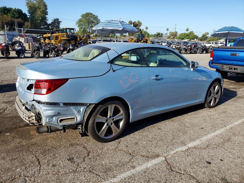 2012 Lexus Is VIN JTHFF2C22C2521780 COPART salvage auction — REAR END, Ca - Salvage Certificate, sold $775 on 2026-07-02 (photo 3)