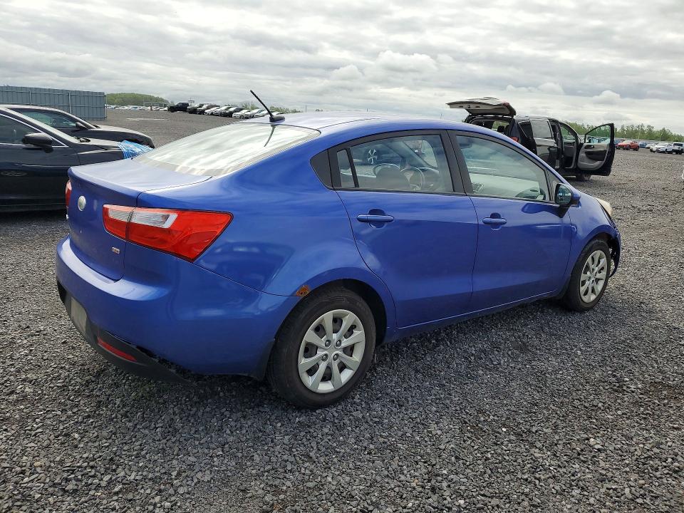 2013 Kia Rio VIN KNADM4A31D6242768 COPART salvage auction — FRONT END, Qc - Gravement Accidente, sold $575 on 2026-07-09 (photo 3)