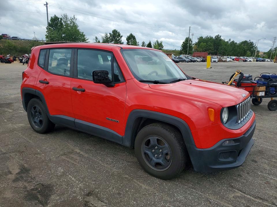 2018 Jeep Renegade VIN ZACCJAAB7JPG84573 COPART salvage auction — REAR END, SC - CERT OF TITLE-SALVAGE, sold $1,150 on 2026-08-21 (photo 4)