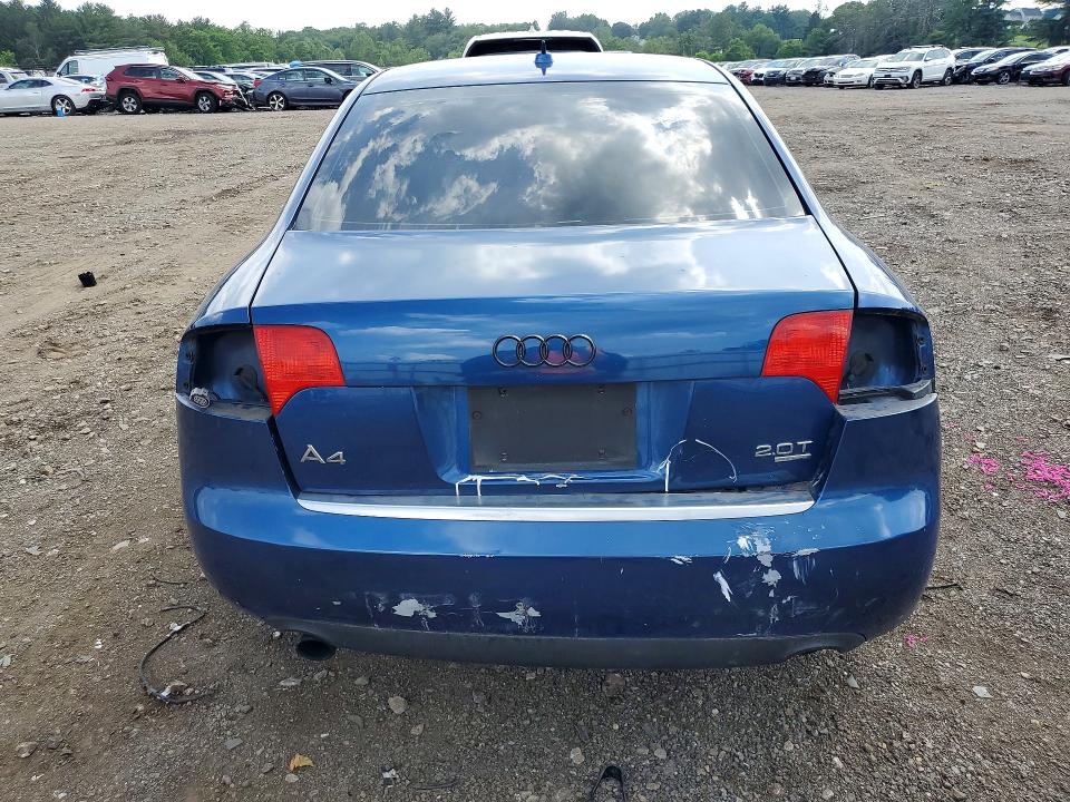 2007 Audi A4 VIN WAUDF78E97A114220 COPART salvage auction — REAR END, Md - Cert Of Salvage > 75% Damage, sold $250 on 2026-07-13 (photo 6)