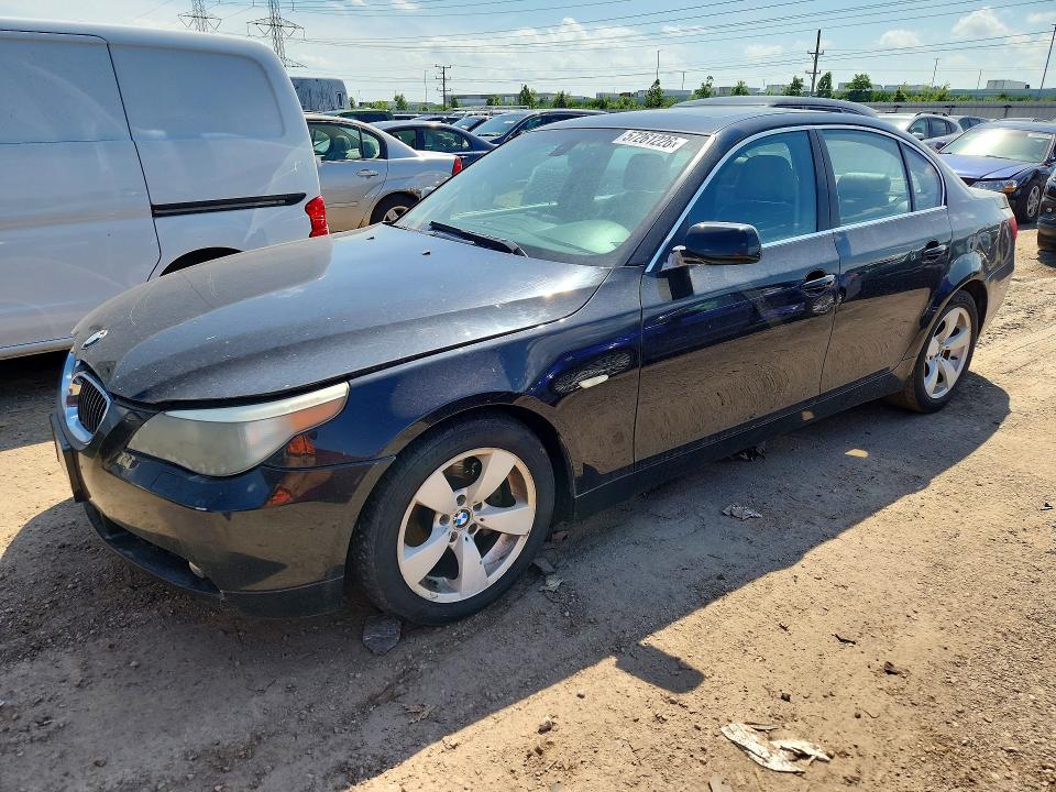 2007 BMW 5 series VIN WBANE73507CM49241 COPART salvage auction — FRONT END, Il - Certificate Of Title, sold $400 on 2026-07-09 (photo 1)