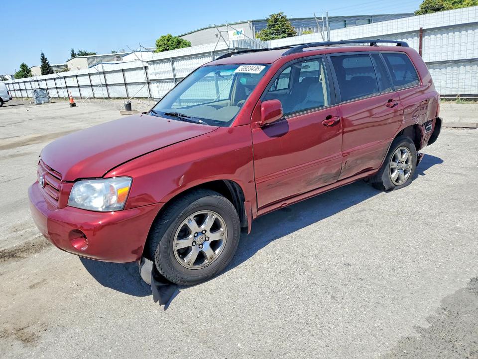2006 Toyota Highlander VIN JTEDP21A460110067 COPART salvage auction — SIDE, CA - SALVAGE CERTIFICATE, sold $625 on 2026-07-17 (photo 1)