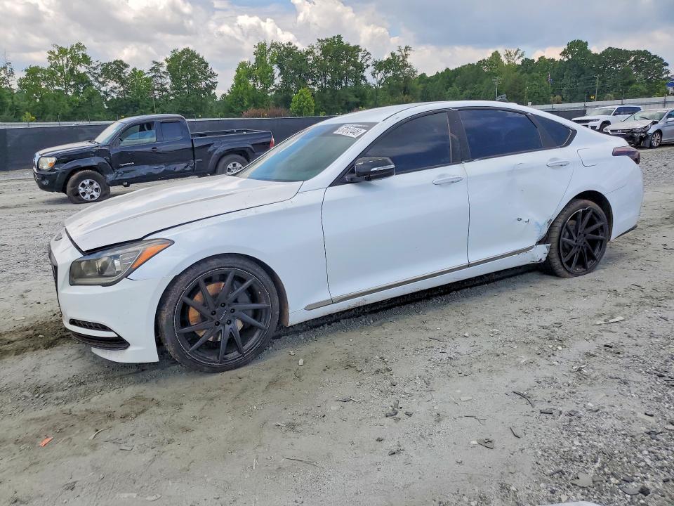 2015 Hyundai Genesis VIN KMHGN4JEXFU050578 COPART salvage auction — FRONT END, Sc - Cert Of Title-Salvage, sold $1,100 on 2026-07-13 (photo 1)