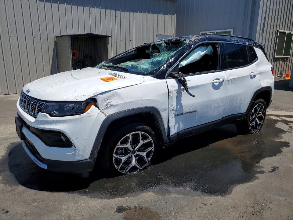 2025 Jeep Compass VIN 3C4NJDCN3ST619876 COPART salvage auction — ROLLOVER, Ca - Salvage Certificate, sold $2,000 on 2026-07-02 (photo 1)