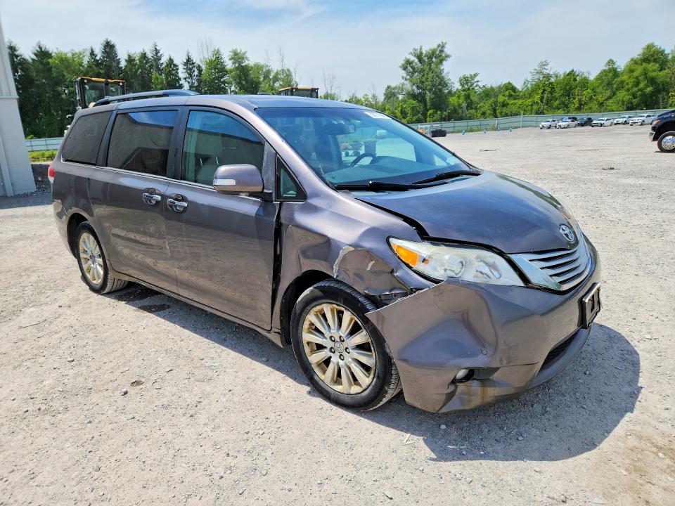 2013 Toyota Sienna VIN 5TDDK3DC9DS069158 COPART salvage auction — FRONT END, Ny - Mv-907A Salvage Certificate, sold $3,250 on 2026-07-06 (photo 4)