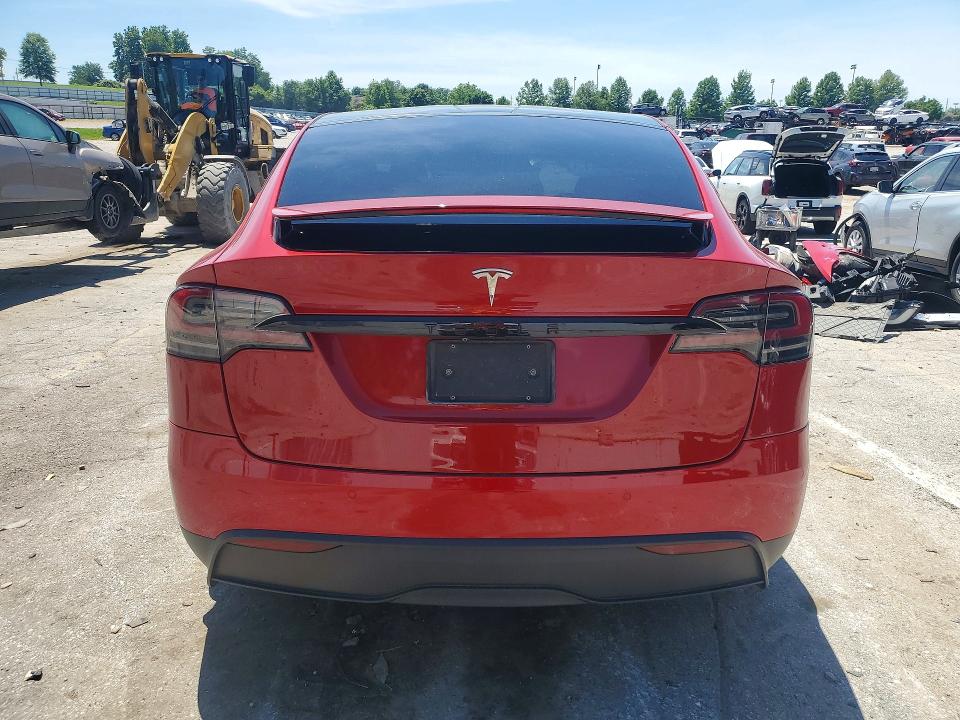 2023 Tesla Model x VIN 7SAXCAE55PF380001 COPART salvage auction — FRONT END, Mo - Salvage Certificate Of Title, sold $21,600 on 2026-07-31 (photo 6)