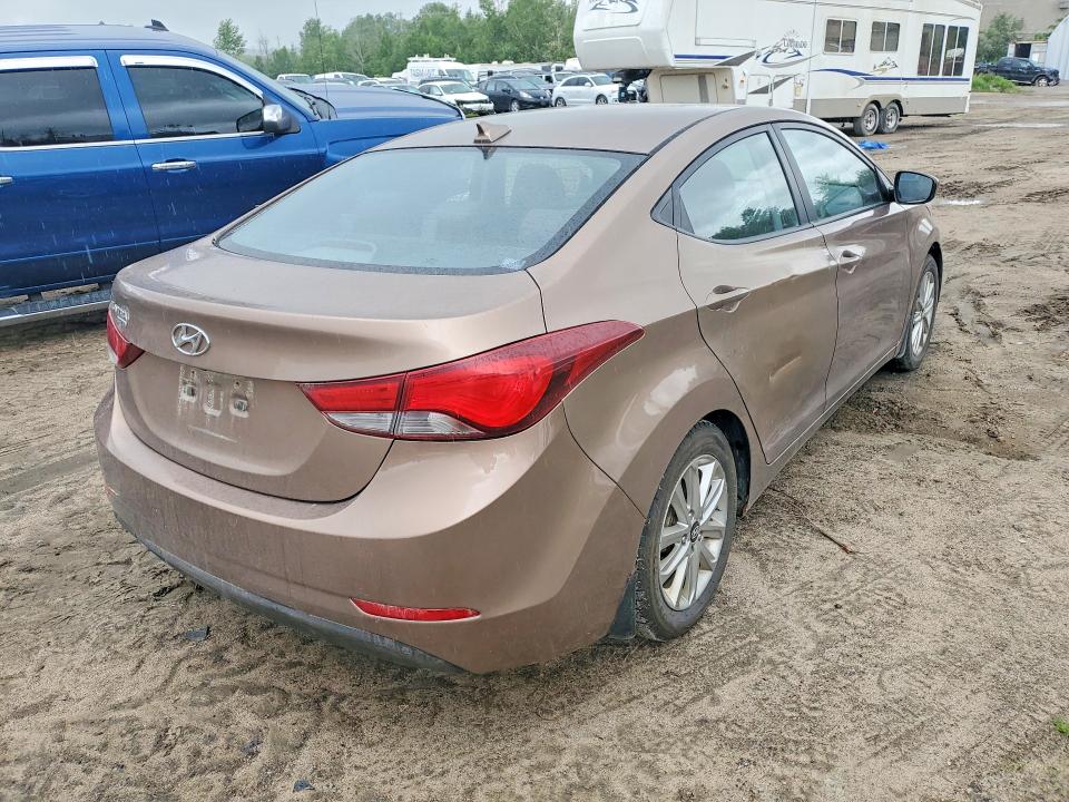 2016 Hyundai Elantra VIN KMHDH4AE2GU617846 COPART salvage auction — REAR END, ON - PERMIT NO BRAND - UNFIT, sold $2,250 on 2026-07-07 (photo 3)