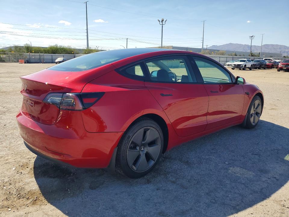 2023 Tesla Model 3 VIN 5YJ3E1EA1PF477201 COPART salvage auction — REAR END, Nj - Cert Of Title-Salvage, sold $7,800 on 2026-07-28 (photo 3)