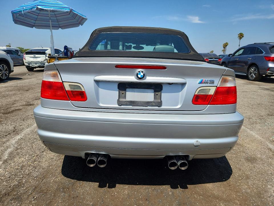 2001 BMW M3 VIN WBSBR93481EX20516 COPART salvage auction — FRONT END, Ca - Salvage Certificate, sold $8,600 on 2026-07-17 (photo 6)
