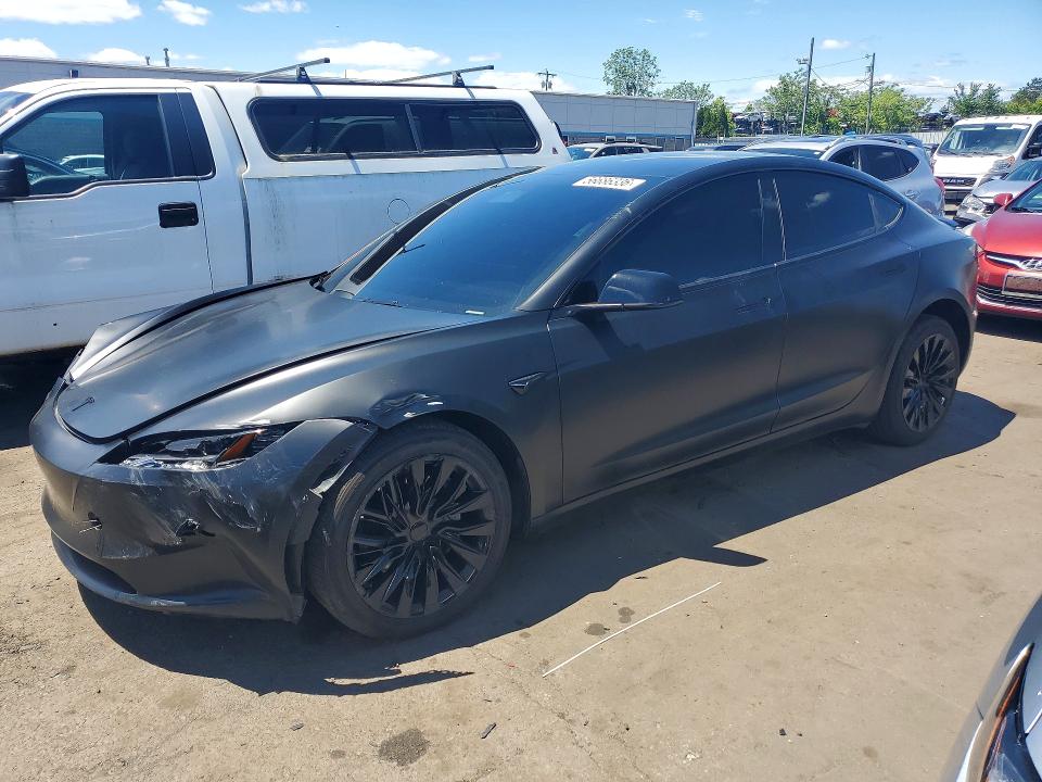 2024 Tesla Model 3 VIN 5YJ3E1EB2RF819024 COPART salvage auction — SIDE, Salvage Title, sold $13,300 on 2026-07-17 (photo 1)