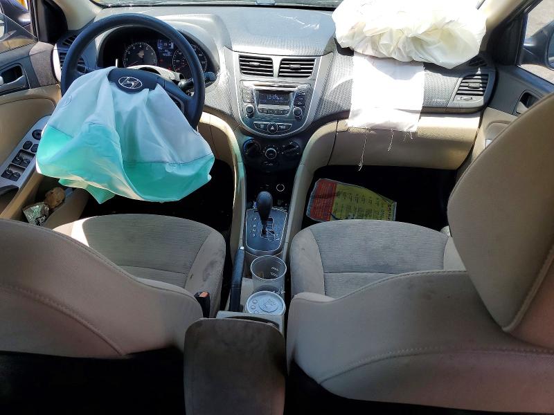 2016 Hyundai Accent VIN KMHCT4AE6GU085401 COPART salvage auction — FRONT END, Ca - Salvage Certificate, sold $325 on 2026-07-28 (photo 8)
